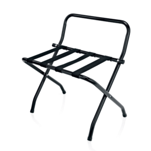 Kuffertstativ med vægbeskyttelse – sort – 62 x 47 x 46 cm – pulverlakeret – stål – nylon