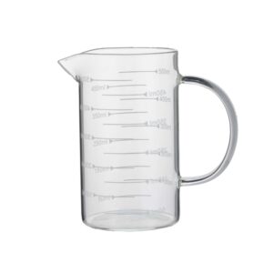 Målebæger – Ø8 cm – 0,5 liter – med 50 ml skala – borosilikatglas