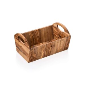 Kurv – PURE OLIVE – 33,5 x 17,5 x 17,5 cm – oliventræ