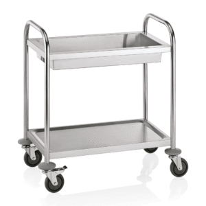 Serveringsvogn rullebord til oprydning rustfrit stål – B700 x D470 x H810 mm
