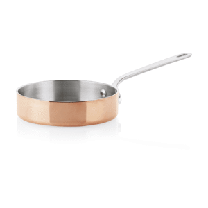 Mini serveringspande – Kobber look – Stål – Ø12 cm – Højde 3 cm