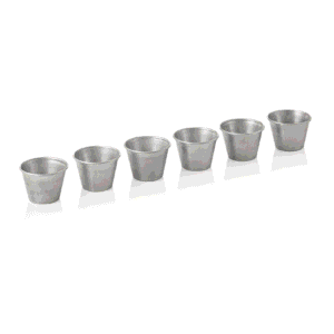 Dipskål – steel & STYLE VINTAGE – Ø6 cm – 60 ml – sæt med 6 stk – kromnikkelstål
