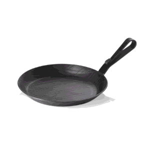 Stege- / serveringspande – jern – med buet kroghåndtag – Ø28 cm