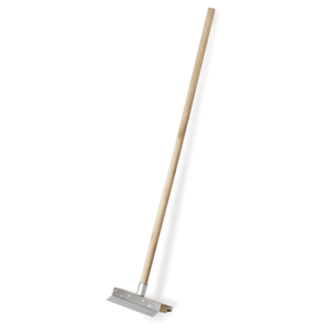 Rengøringsbørste med skraber – 156 cm – 4 cm stålbørster – træ – stål
