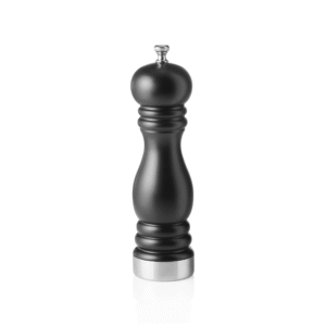 Peberkværn – keramisk kværn – CLASSIC MILL TRIM – højde 20 cm – sort mat – rustfrit stål – træ