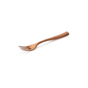 Kagegaffel – ONYX BLUSH – 14,5 cm – struktureret overflade – roséguld PVD-belægning – sæt med 12 stk – kromnikkelstål 18/10