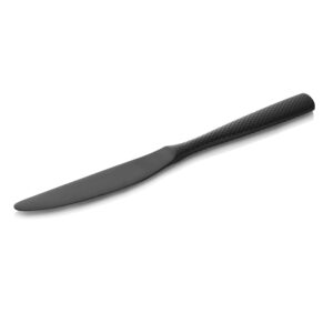 Menukniv – ONYX SHADOW – 23,5 cm – struktureret overflade – sort PVD-belægning – sæt med 12 stk – kromstål 13/0