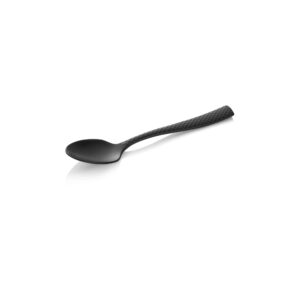 Kaffeske – ONYX SHADOW – 14,5 cm – struktureret overflade – sort PVD-belægning – sæt med 12 stk – kromnikkelstål 18/10
