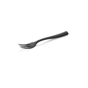 Kagegaffel – ONYX SHADOW – 14,5 cm – struktureret overflade – sort PVD-belægning – sæt med 12 stk – kromnikkelstål 18/10
