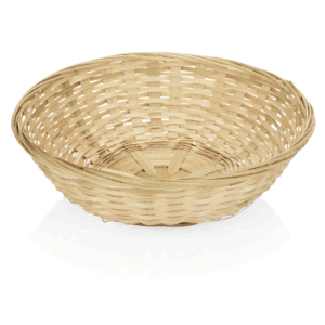 12 stk – Kurv af Træ – Ø22 cm – Højde 6 cm