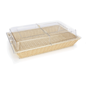 Buffet Kurv af Polypropylen med Låg – 1/1 GN 530 x 325 mm – Højde 14 cm