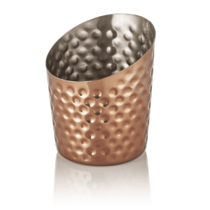 Snackholder – Ø9 cm – hamret – PVD – kromnikkelstål