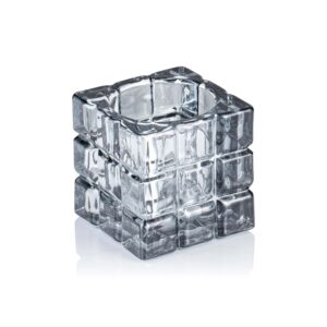 Terning – Smoke Grey – YUYU – 6,5 x 6,5 x 6,5 cm – glas