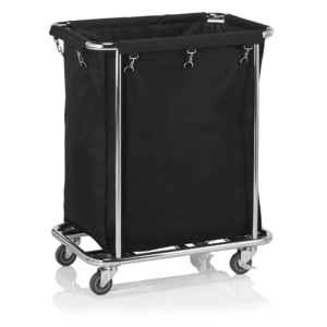 Vasketøjsvogn – 65 x 45 x 84 cm – forkromet – nylon