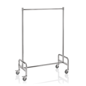 Garderobevogn – 120 x 53 x 170 cm – kromnikkelstål