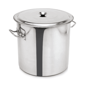 Affaldsspand – med låg – Ø42 cm – 47,5 liter – højde 40 cm – kromnikkelstål