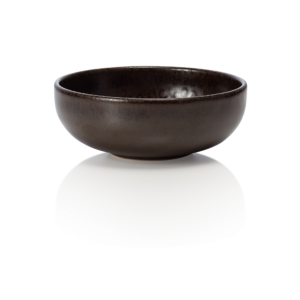 (6 stk) – Rockzzero - Skål 0,2 ltr. Ø 12cm One Metallic Mørkebrun
