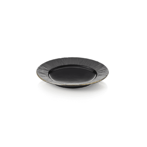 Tallerken – MAYA KURO – flad – Ø 16,5 cm – sort – sæt med 6 stk – porcelæn
