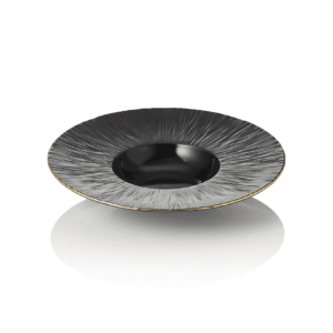 Pastatallerken – MAYA KURO – Ø 24 cm – 110 ml – sort – sæt med 3 stk – porcelæn