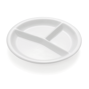 3 stk – Serverings tallerken – Hvid – porcelæn – Ø26 cm – Højde 3 cm
