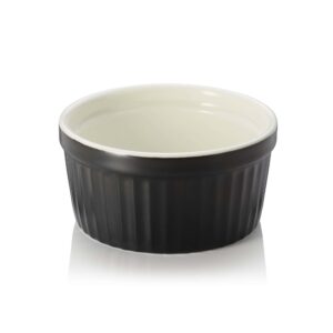 Ragout fin – Ø9 cm – 130 ml – sort – sæt med 6 stk – porcelæn