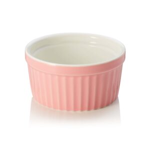 Ragout fin – Ø9 cm – 130 ml – pink – sæt med 6 stk – porcelæn