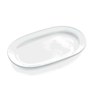 Serveringsfad- Tallerken i Hvid Porcelæn