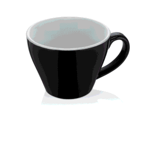 Espresso doppio kop – ITALIA SORT – 180 ml – Ø8,5 cm – sæt med 6 stk – porcelæn