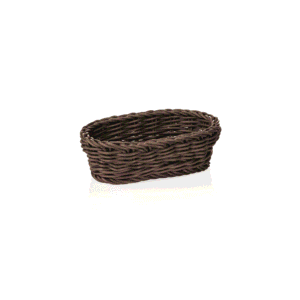Kurv – WEAVER PRO bordkurv – 19 x 12 x 6 cm – oval – brun – polypropylen