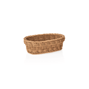 Kurv – WEAVER PRO bordkurv – 19 x 12 x 6 cm – oval – beige – polypropylen