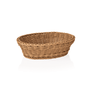 Kurv – WEAVER PRO bordkurv – 25 x 19 x 6,5 cm – oval – beige – polypropylen