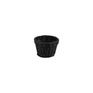 Kurv – WEAVER PRO bordkurv – Ø13 cm – højde 10 cm – oval – sort – polypropylen