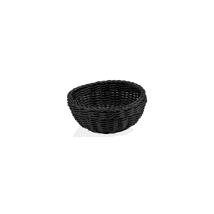 Kurv – WEAVER PRO bordkurv – Ø20 cm – højde 8 cm – sort – polypropylen