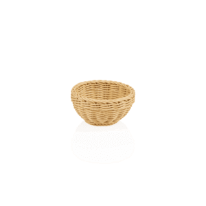 Kurv – WEAVER PRO bordkurv – Ø16 cm – højde 8 cm – lys beige – polypropylen