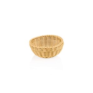 Kurv – WEAVER PRO bordkurv – Ø20 cm – højde 8 cm – lys beige – polypropylen