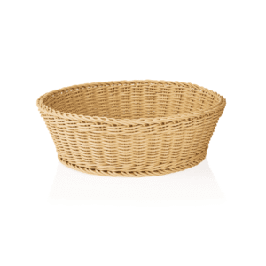 Kurv – WEAVER PRO Systemkurv – Ø 42 cm – højde 12 cm – lys beige – polypropylen
