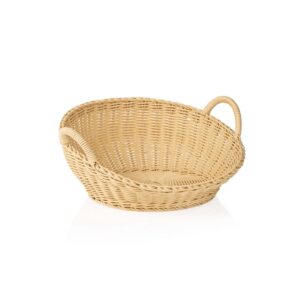 Brød rutschebane med håndtag – WEAVER PRO Systemkurv – Ø 42 cm – højde 18,5/7,5 cm – lys beige – polypropylen