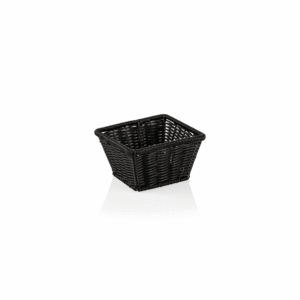 GN kurv – 1/6 176 x 162 mm – WEAVER PRO GN Körbe – sort – polypropylen – kromnikkelstål 18/10