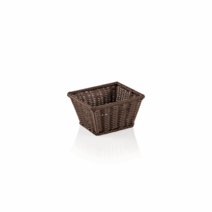 GN kurv – 1/6 176 x 162 mm – WEAVER PRO GN Körbe – brun – polypropylen – kromnikkelstål 18/10