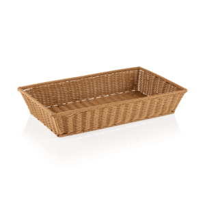 GN kurv – 1/1 530 x 325 mm – WEAVER PRO – beige – polypropylen – krom nikkel stål 18/10