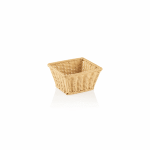 GN kurv – 1/6 176 x 162 mm – WEAVER PRO GN Körbe – lys beige – polypropylen – kromnikkelstål 18/10