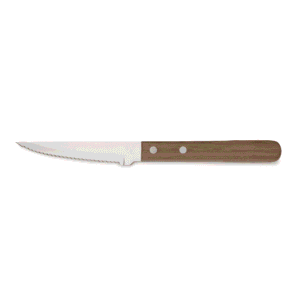 Steakkniv – valnøddetræskaft – 21 cm – sæt med 6 stk – træ – kromstål 13/0