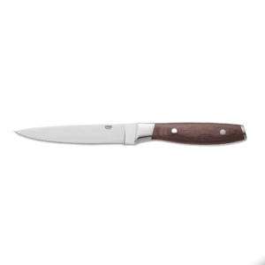 Steakkniv – CARLOS – rødt pakkatræskaft – 25 cm – sæt med 6 stk – bladstål 420 – træ