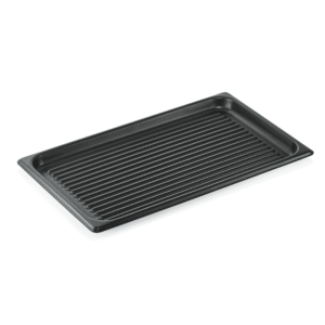 Bageplade GN 1/1 med slip-let belægning – 53 x 32,5 cm – rillet – aluminium