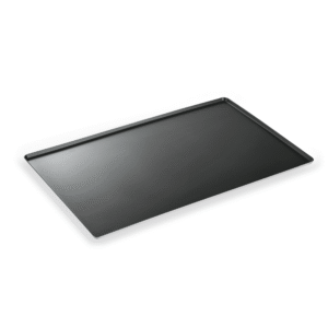 Bageplade – Alu – Sort Med kant – B600 x D400 x H10 mm