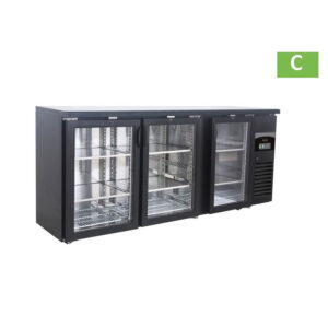 Backbar- barkøleskab – med 3 glas låger – B2002 x D535 x H860 mm – Storkøkken