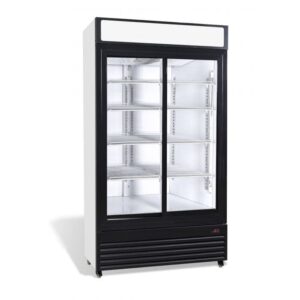 Displaykøleskab 750 liter med skydedøre – B1120 x D610 x H1965 mm