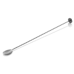 Bar ske Twisted NOCTURN med stempelende – 40 cm – gun metal – krom nikkel stål 18/8