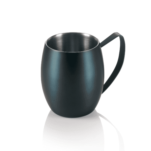 Moscow Mule NOCTURN – 0,38 liter – Ø 10 cm – højde 11,5 cm – blå mat – HLC – dobbeltvægget – krom nikkel stål 18/8
