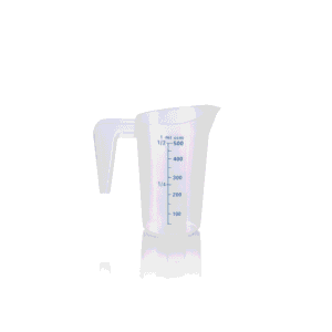 Målebæger – Ø10 cm – 0,5 liter – med 50 ml skala – polypropylen